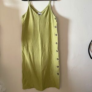 Urban Outfitters Green Button sided midi Dress